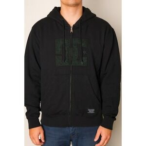 DC Shoes Black Full Zip Hoodie Sherpa Lined Mens Size S/P Skate